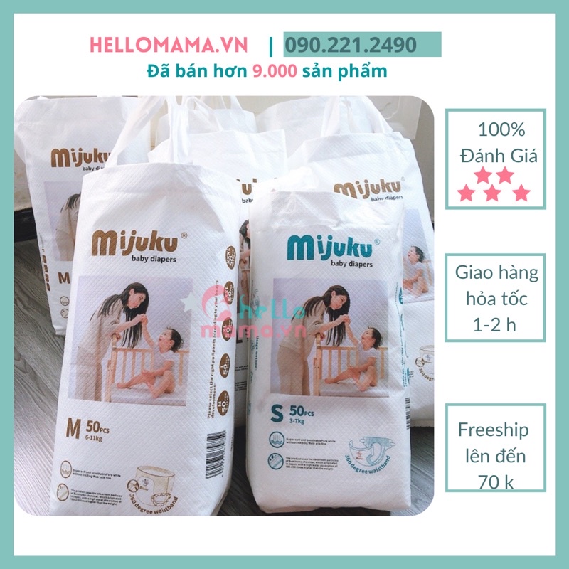 BỈM/TÃ QUẦN MIJUKU M,L,XL, 2XL_50 miếng _Hàng Chính Hãng của công ty Mijuku Việt Nam ( FREESHIP khi 