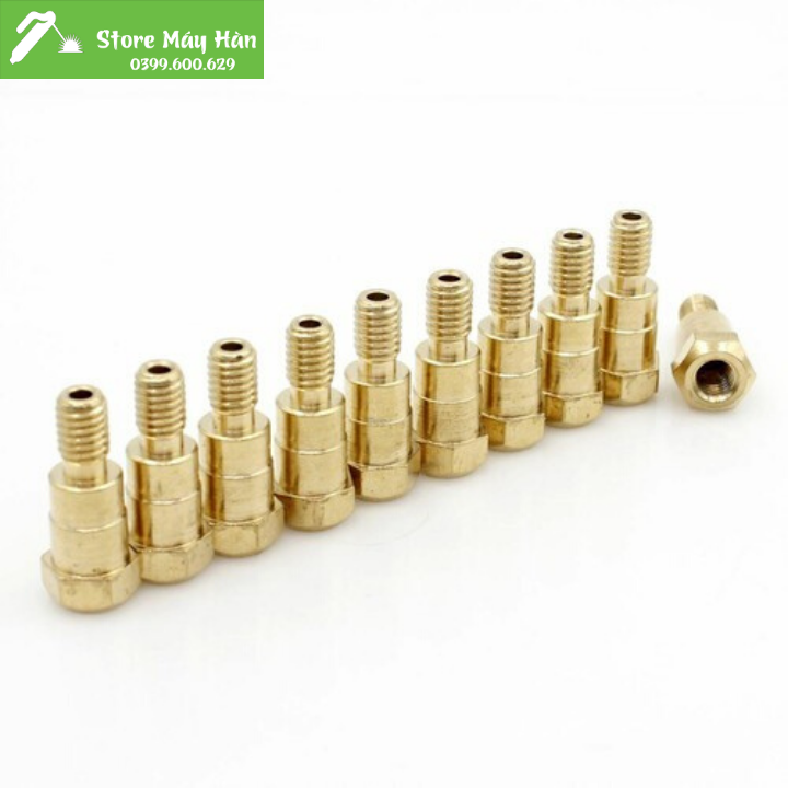 Bộ 10 đầu nối béc s.ú.n.g hàn 24KD phụ kiện hàn mig, phụ kiện hàn co2 đầu nối bép 24kd, đầu nối béc 24kd, khớp nối bép hàn 24kd, khớp nối béc hàn 24kd