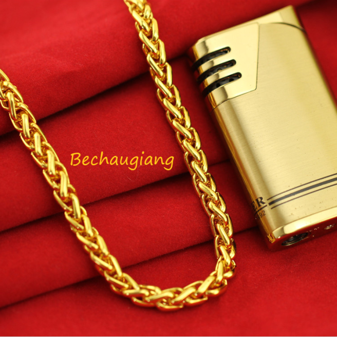 Trang sức nam Dây Chuyền Titan mạ vàng Trang sức cao cấp 24k