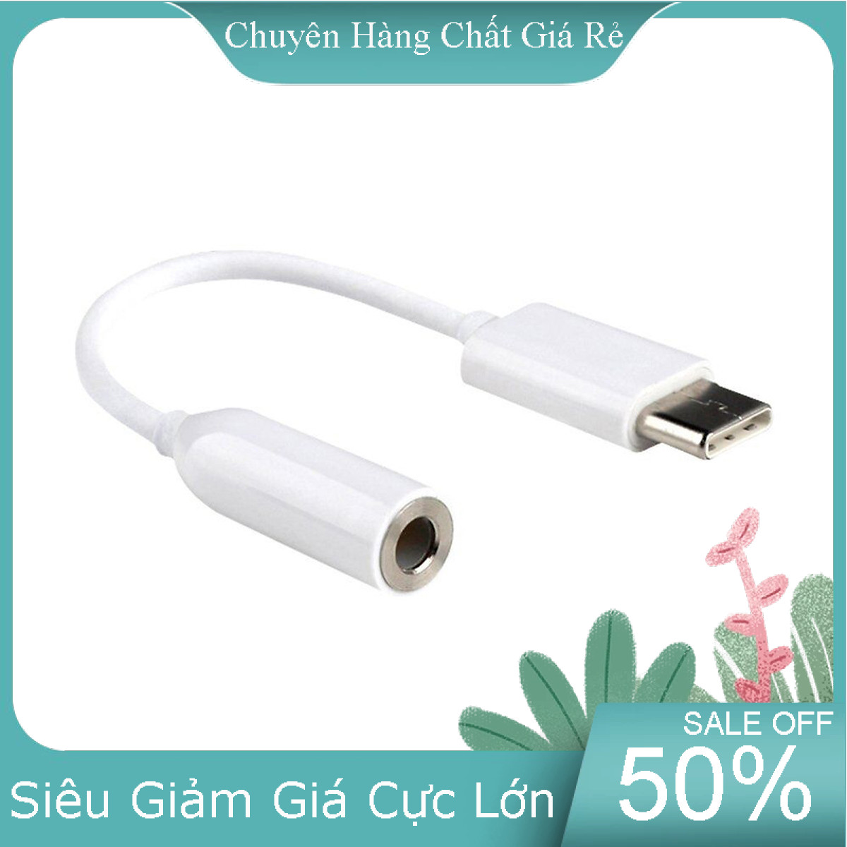 Hàng tốt- jack chuyển đổi tai nghe type c
