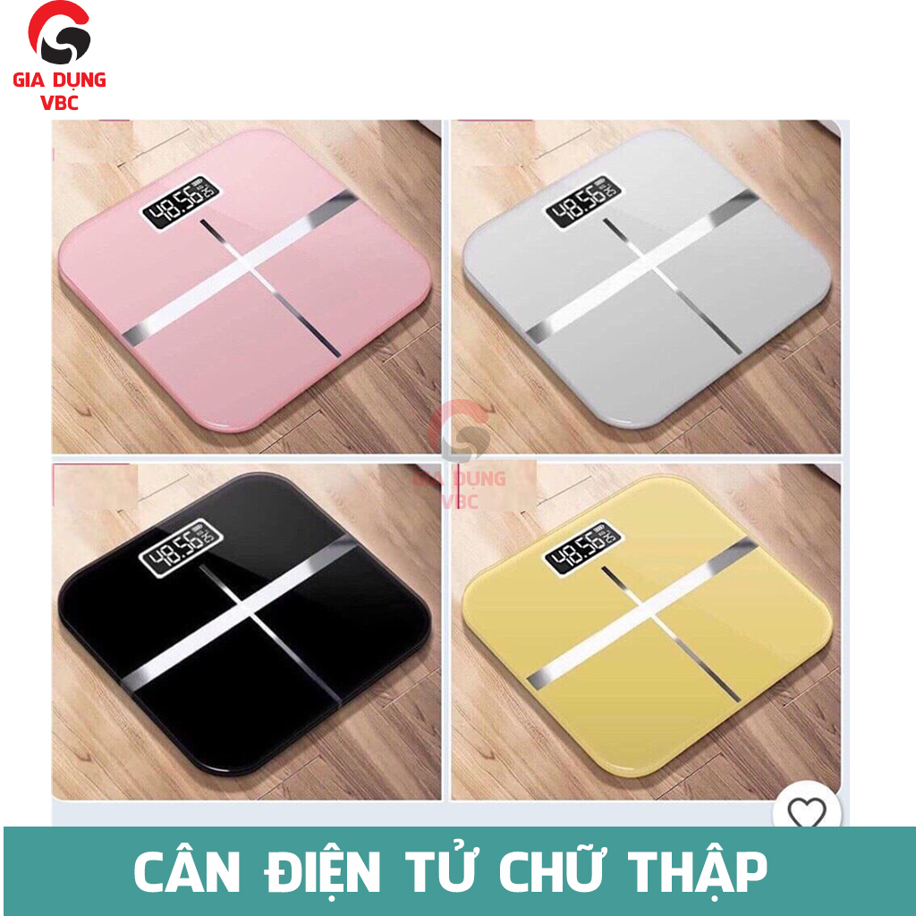 Cân Điện Tử Gia Đình Chữ Thập Màn Hình LED, cân điện tử sức khỏe tiện lợi