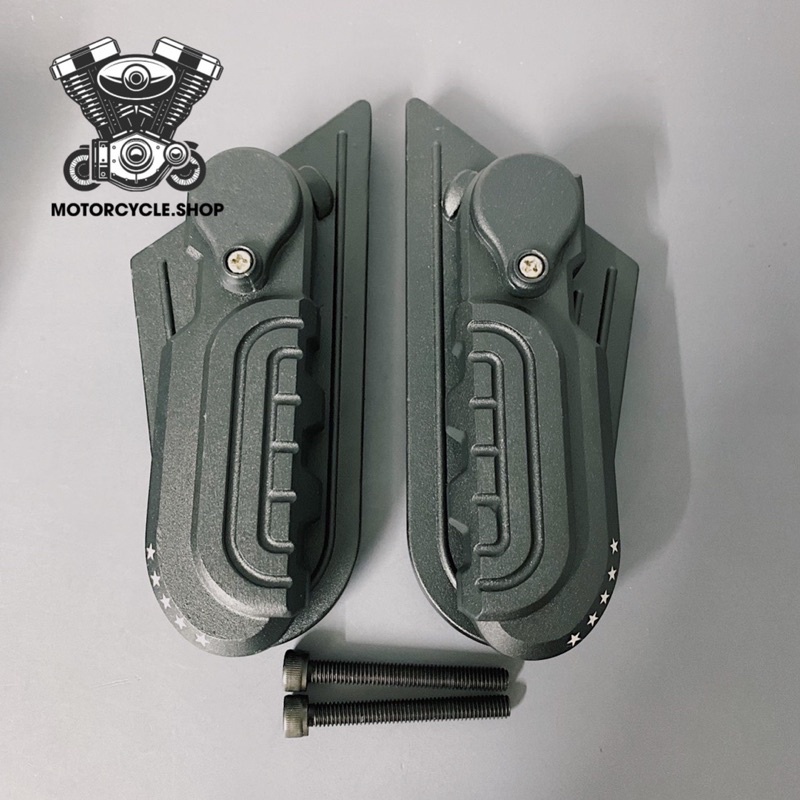 Bộ gác chân sau cho cho xe vespa sprint/ primavera - chất liệu nhôm cnc cao cấp cứng cáp.