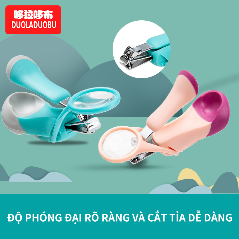 23MY6186 Bấm móng tay kính lúp siêu rõ cho bé kéo cắt móng tay cho bé bấm móng tay chống kẹp