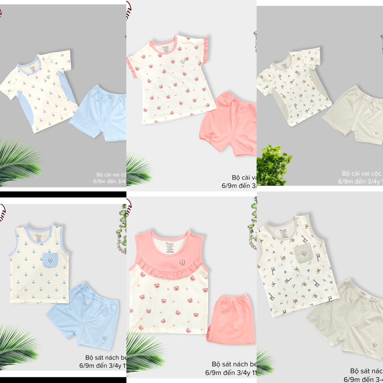 MOMMOM - Bộ quần áo cho bé từ 6 tháng đến 4 tuổi