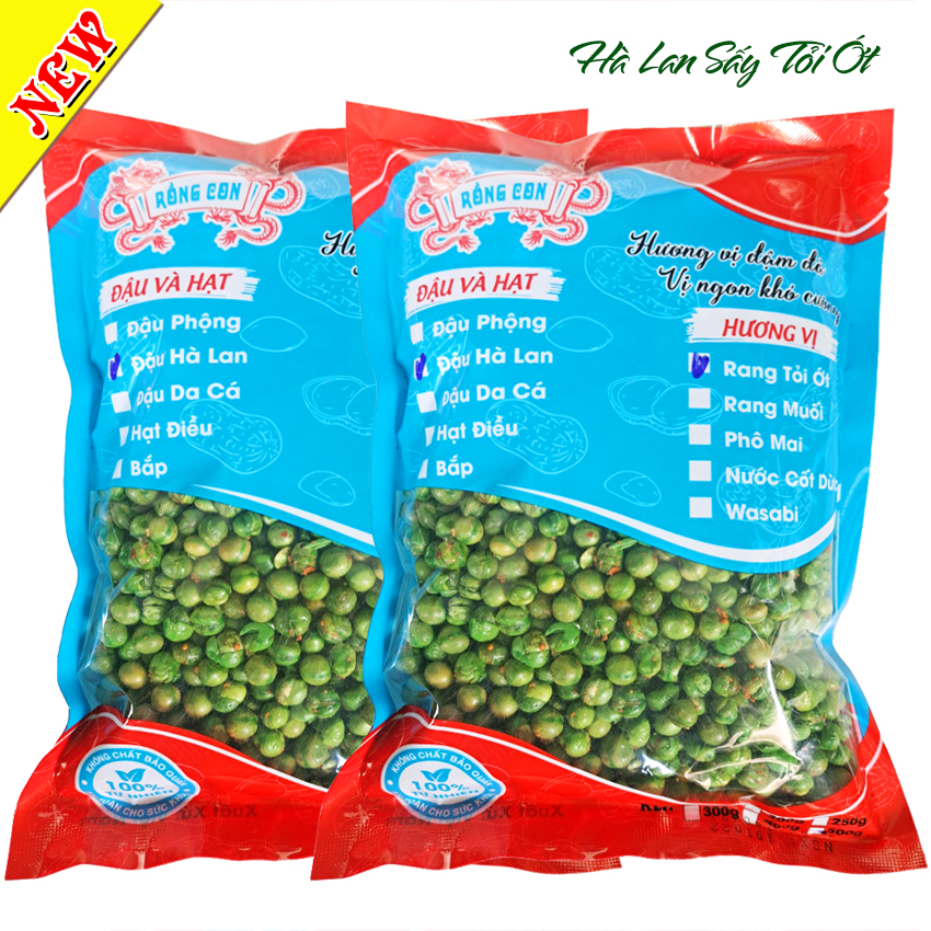 1 Kg Đậu Hà Lan Sấy Muối Ớt Thương Hiệu Rồng Con - Đồ ăn vặt