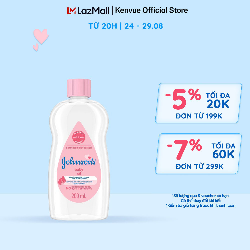 Dầu mát xa Johnson's Baby Oil 200ml