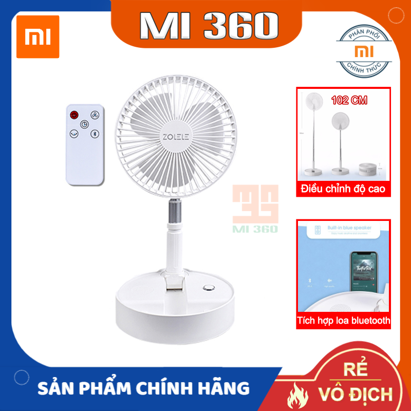 Quạt Không Dây Tích Hợp Loa Nghe Nhạc Xiaomi Zolele✅ Gấp Gọn Điều Chỉnh Độ