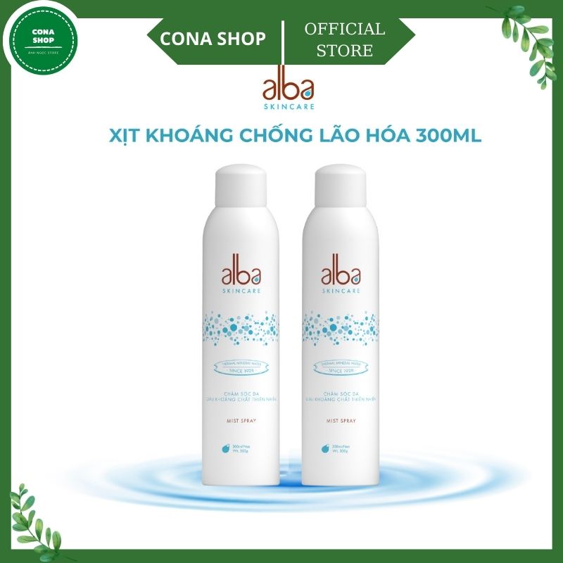 Xịt khoáng chăm sóc da giàu khoáng chất thiên nhiên Alba Skincare 300ml, cona shop