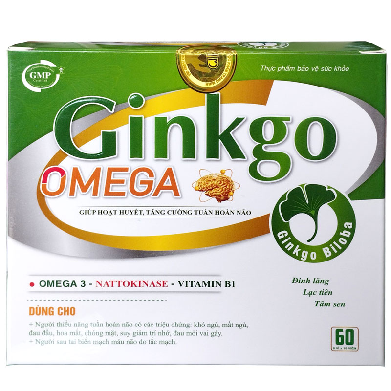Ginkgo Omega Trang Minh, hỗ trợ giảm các triệu chứng thiểu năng tuần hoàn