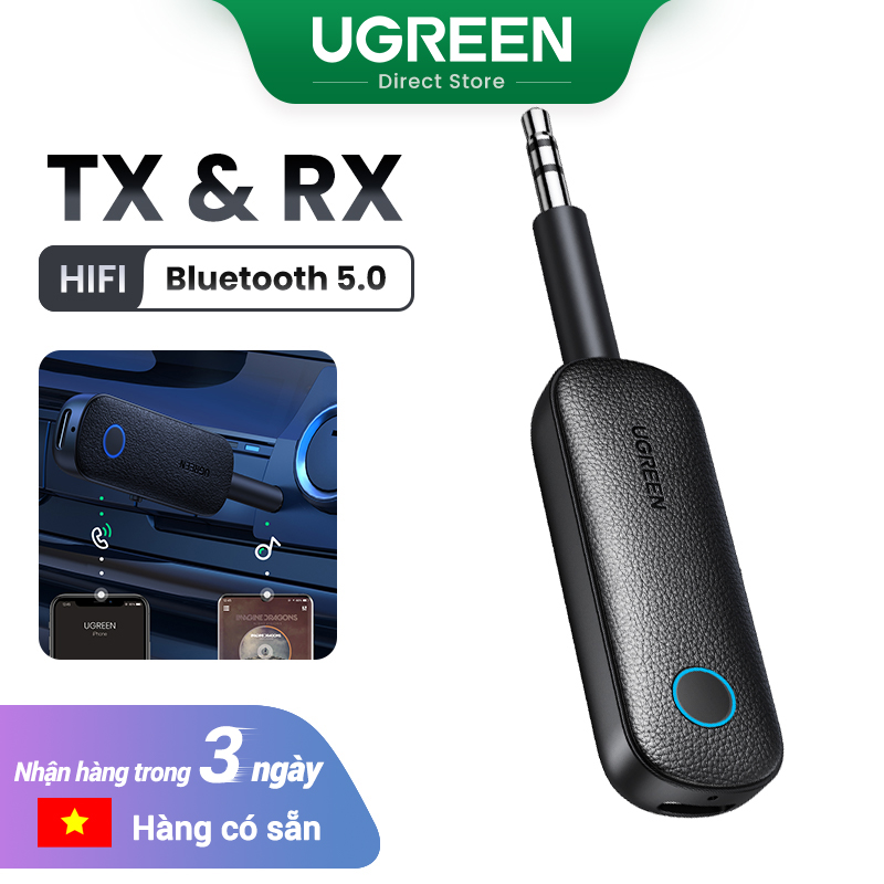 Mua 1 vẫn Freeship UGREEN Bluetooth 5.0 Transmitter and Receiver 2 in 1