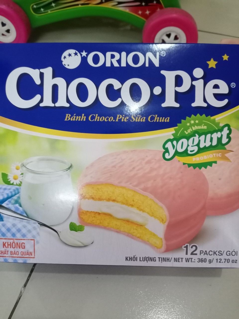 Bánh Choco Pie Orion Sữa Chua Yogurt 1 hộp 12 cái