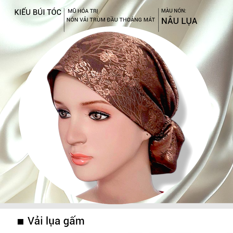 [HCM] [KIỂU BÚI TÓC] NÓN VẢI TRÙM ĐẦU KIỂU BÚI TÓC CHO BỆNH NHÂN UNG THƯ HÓA, XẠ, CANCER HAT, CHEMO [TỔNG HỢP]