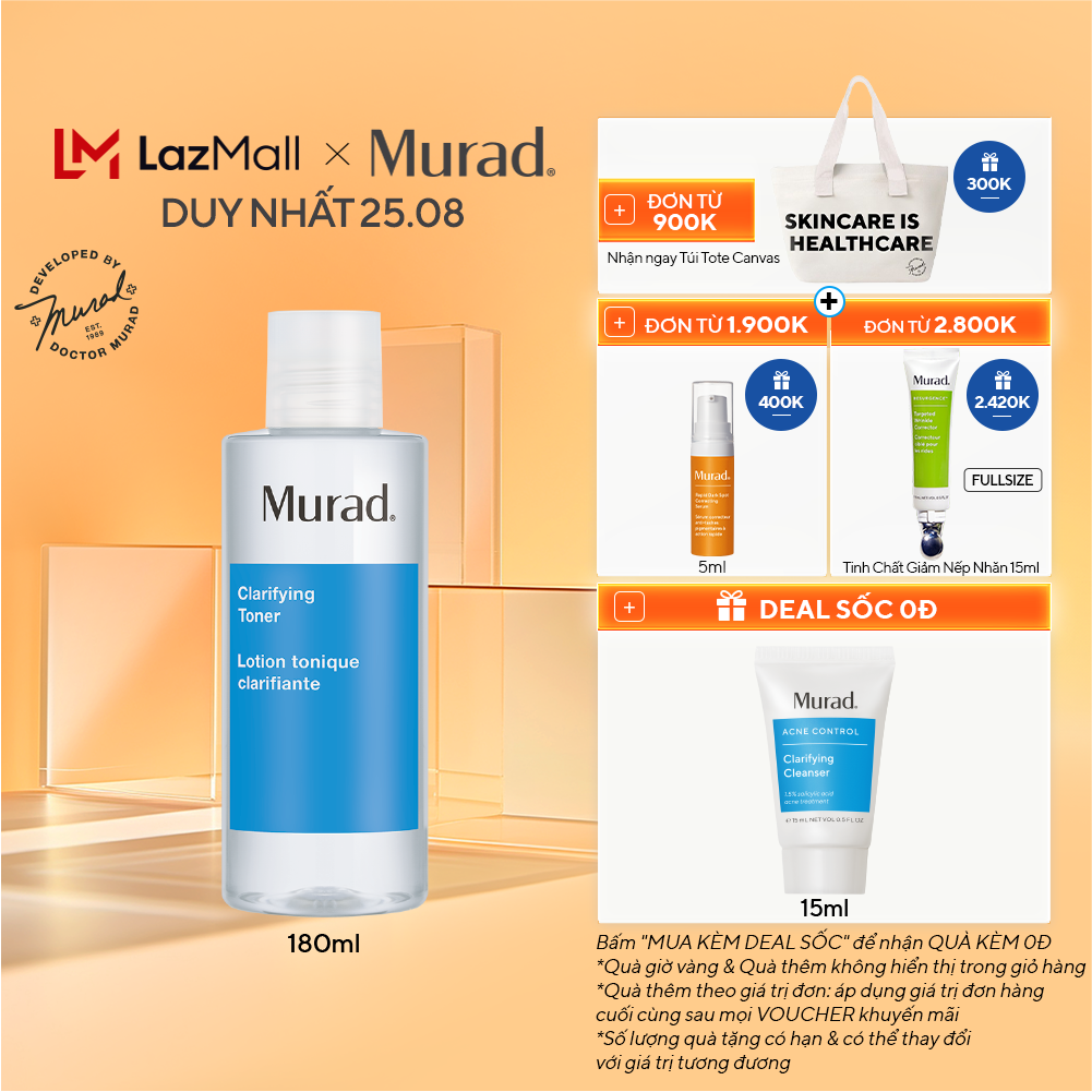 Nước cân bằng sạch da MURAD Clarifying Toner 180ml