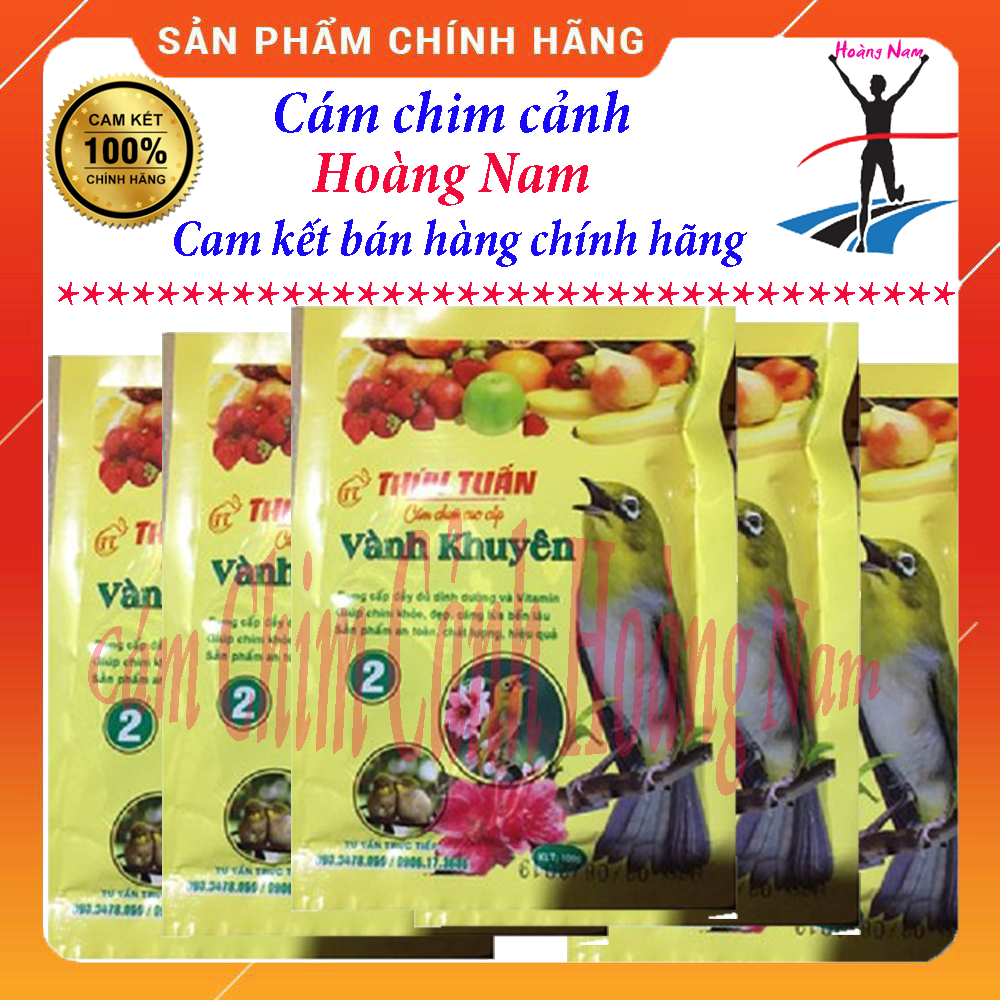 5 Gói Cám Khuyên Thúy Tuấn Số 2 đóng gói 100Gr - Hàng chính hãng chất lượng cao - Cám chim cảnh Hoàng Nam