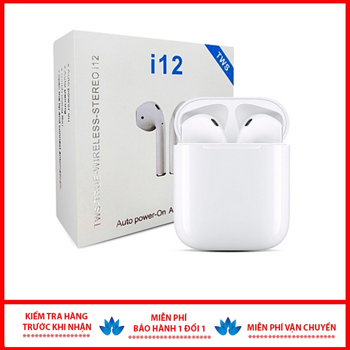 Tai nghe không dây i12 tws 5.0 - tai nghe bluetooth cảm ứng vân tay