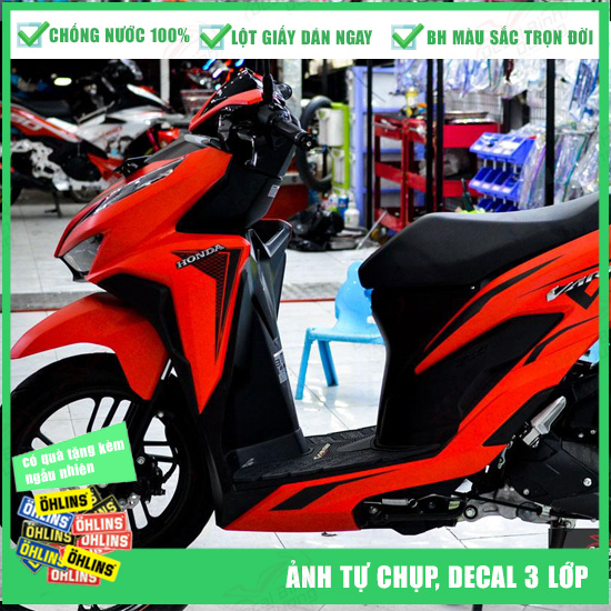 [SALE TẬN GỐC] Tem Trùm vairo Đỏ Đen - Tem trùm xe máy vario đẹp và giá rẻ - Dán decal xe vario đỏ đen
