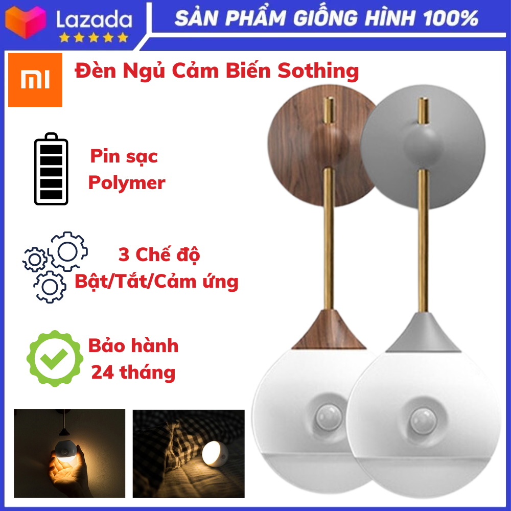Đèn ngủ cảm biến chuyển động Sothing, Đèn ngủ cảm biến hồng ngoại thông minh, Tiết kiệm năng lượng, Đèn cảm biến Xiaomi, Bảo hành 24 tháng