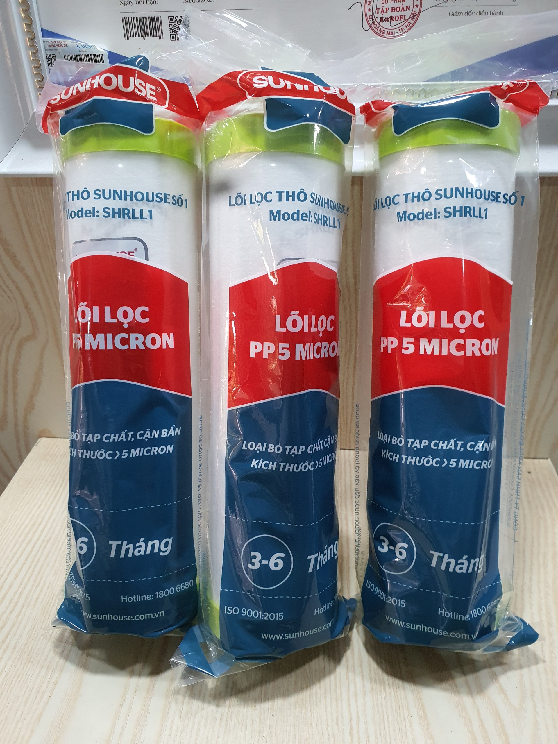 Bộ 3 lõi lọc nước Sunhouse số 1 hàng chính hãng