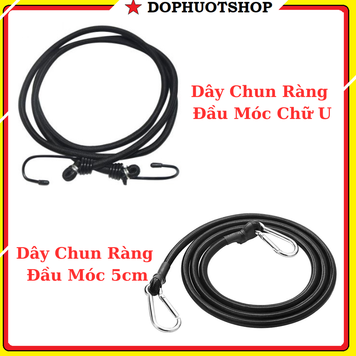 Dây thun ràng đồ, dây chun buộc hàng trên xe máy, dây thun tròn móc thép