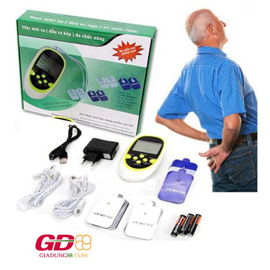 Máy massage xung điện trị liệu 8 miếng dán, 8 chế độ massage, Máy massage trị liệu 8 miếng dán, xoa bóp, châm cứu, bấm huyệt S103