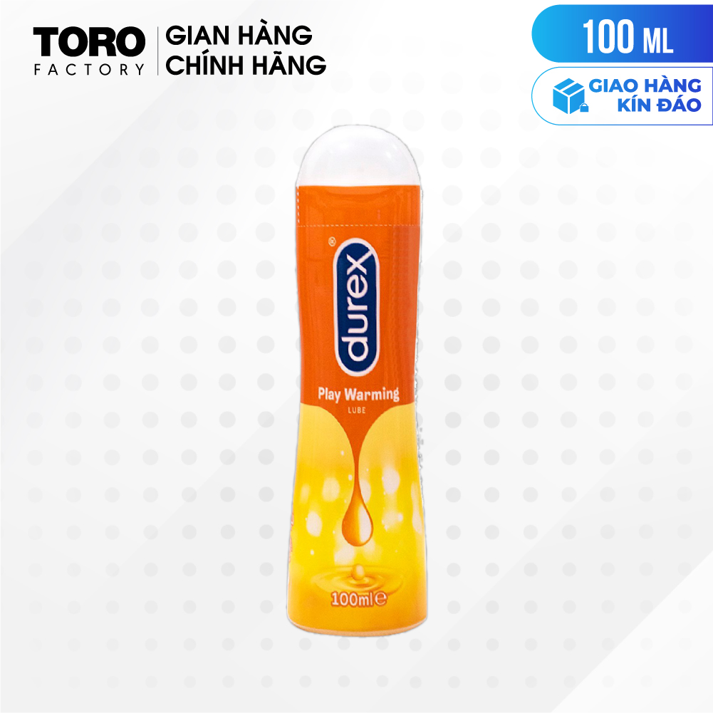Gel bôi trơn nóng ấm durex warming - chai 100ml | toro factory