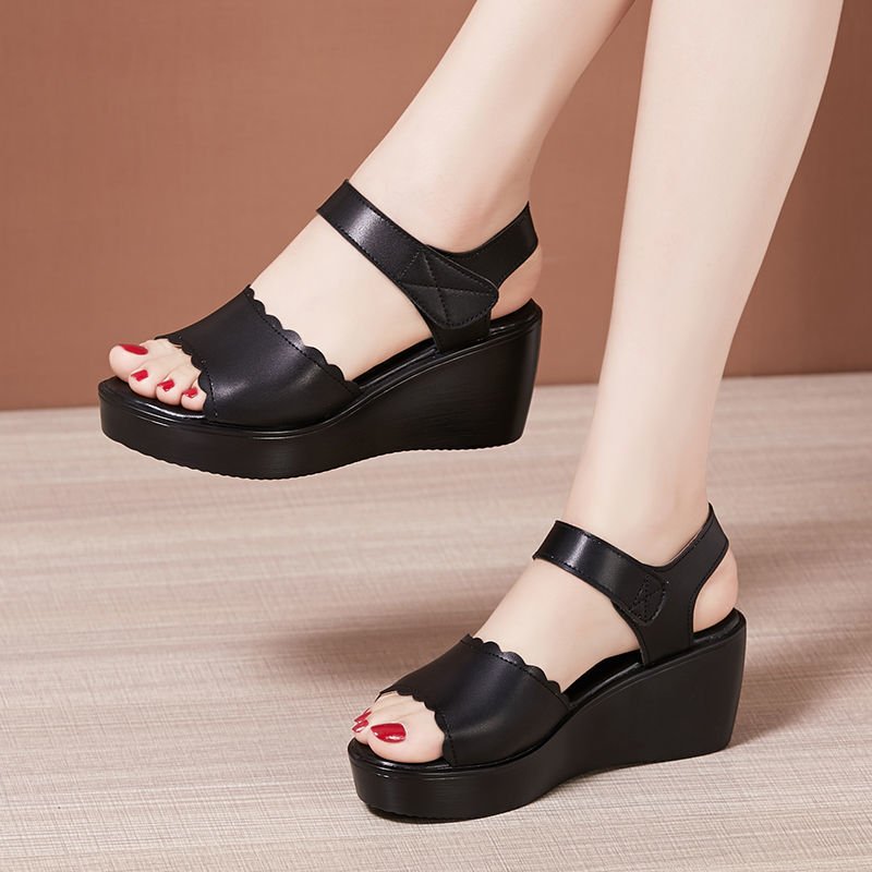 Giày sandal nữ đế xuồng 6cm cut-out cá tính S120