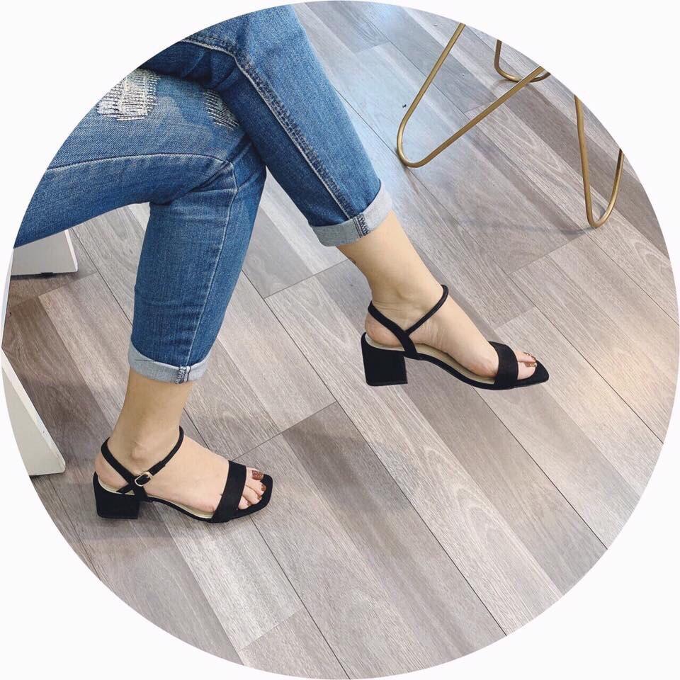 Sandal da lộn gót 5cm - Kienvang99
