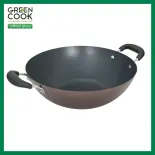 Chảo xào thép sâu chống dính 32cm Green Cook GCW03-32IH - Chính Hãng
