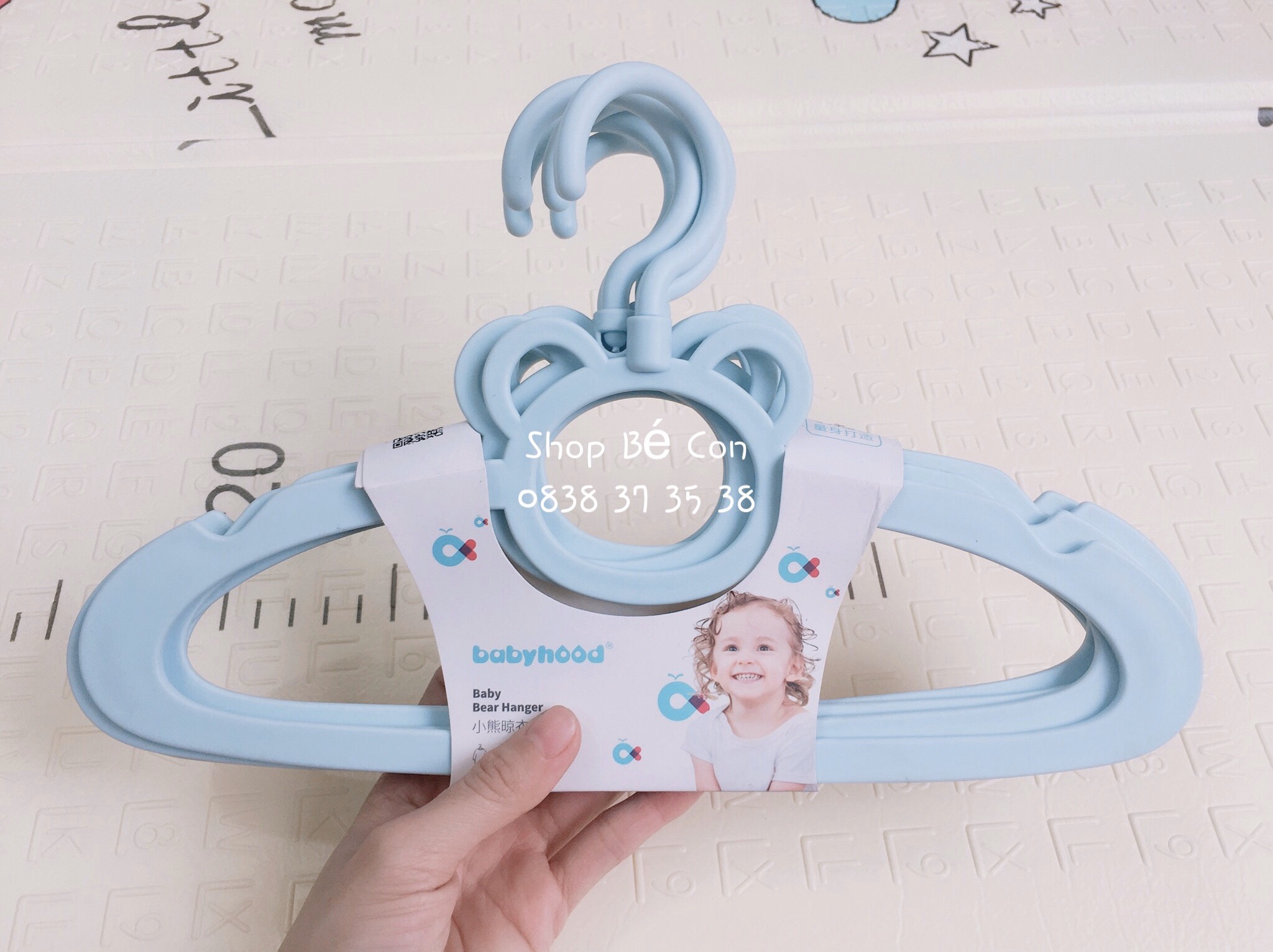 Set 5 móc nhựa phơi quần áo bé Babyhood