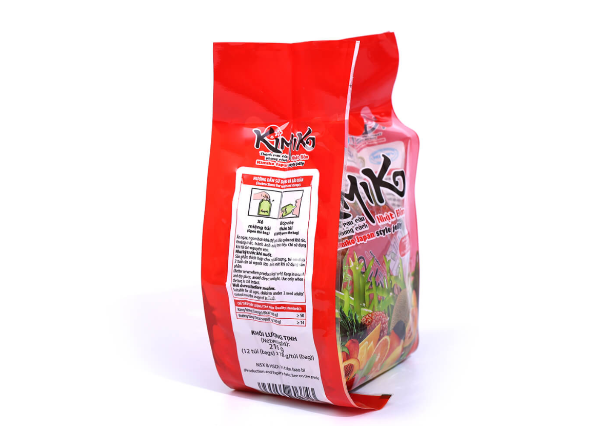 COMBO 3 TÚI THẠCH RAU CÂU PHONG CÁCH NHẬT BẢN KIMIKO TÚI 216G/ 1 túi