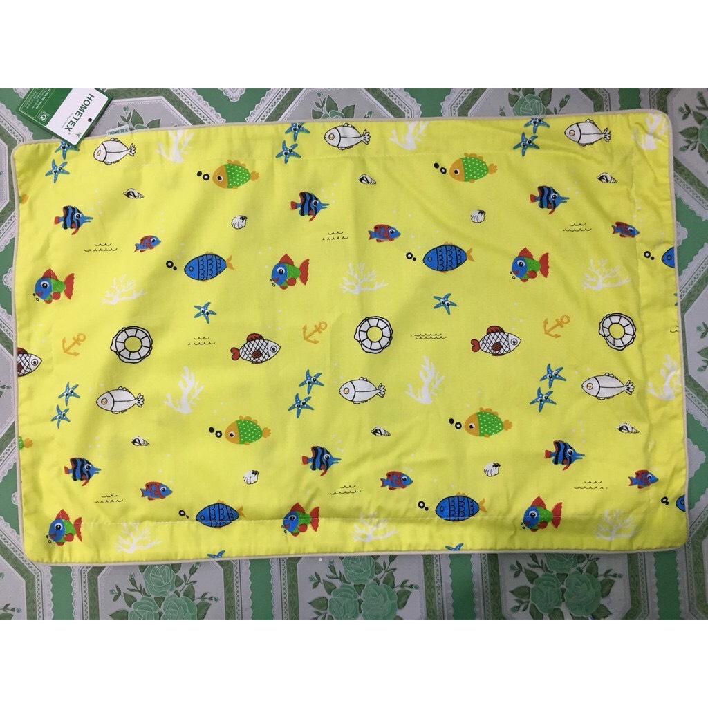 Áo gối nằm, áo gối đầu baby cotton bèo hoa Hometex 30x50cm