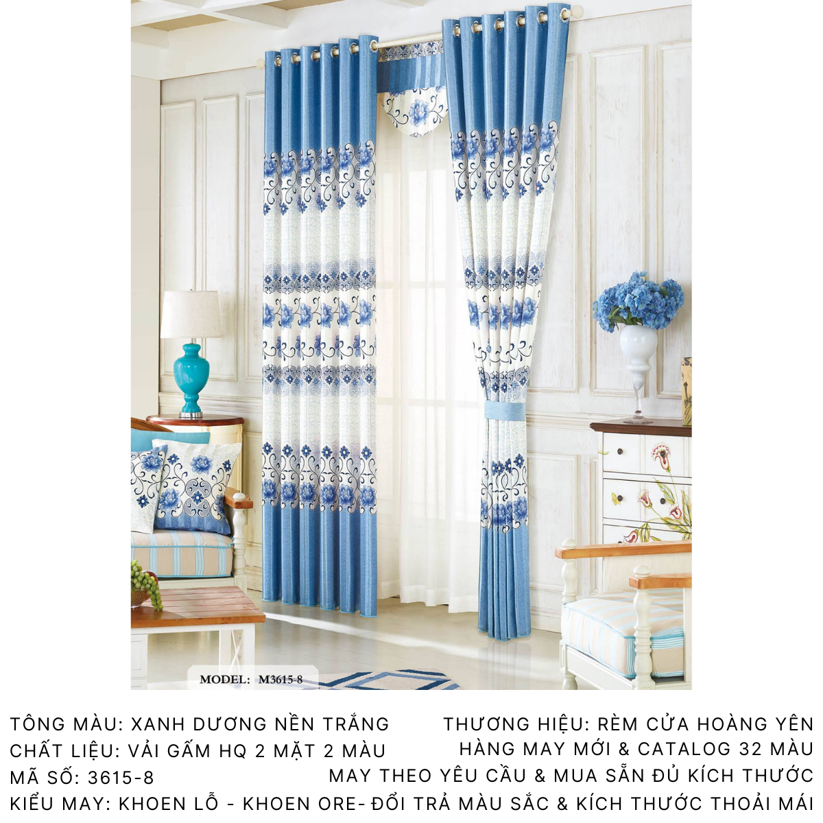Bạn đang tìm kiếm một loại rèm cửa sổ màu xanh da trời để làm mới không gian trong phòng khách của bạn? Chất liệu bền đẹp và dễ dàng vệ sinh. Hãy xem hình ảnh liên quan để lựa chọn giải pháp phù hợp!