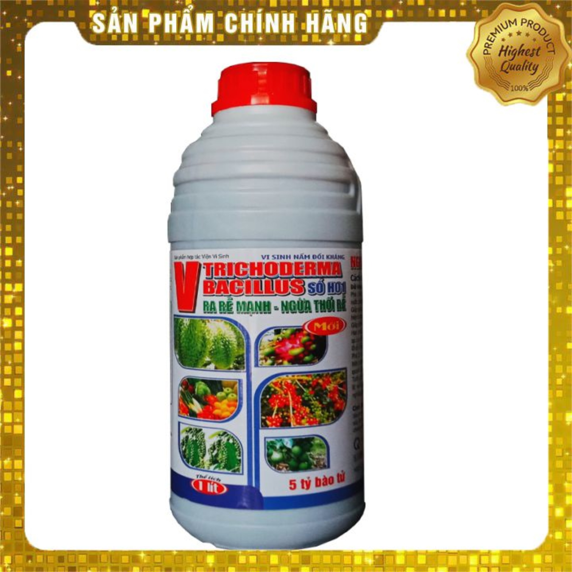 Nấm đối kháng V- TRICHODERMA BACILLUS (1 lít) ra rễ mạnh, ngừa thối rễ, phòng các loại nấm bệnh trên cây trồng. Siêu rẻ