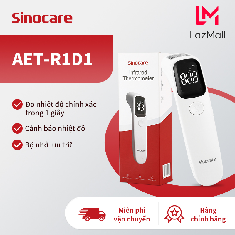 Nhiệt kế hồng ngoại đo trán Sinocare R1D1 - Thiết bị y tế chính hãng từ Đức