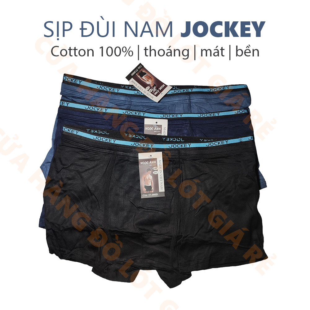 Sịp đùi nam Jockey cao cấp cotton 100% - Sịp nam boxer cao cấp - Cửa hàng Đồ lót giá rẻ