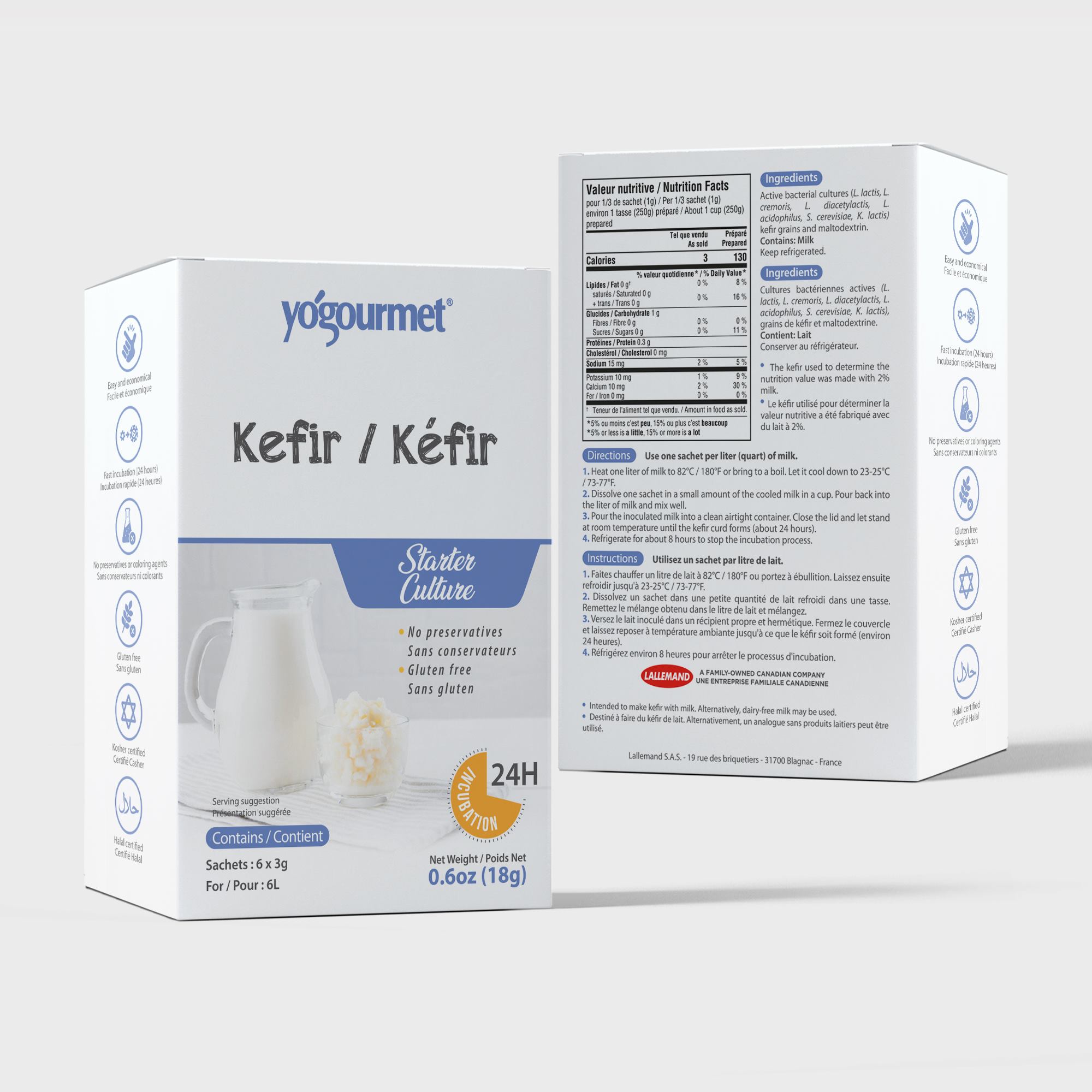[HCM]Men làm sữa chua hữu cơ Kefir 18gr (mẫu mới) - Kefir Organic Yogurt Yeast 18gr
