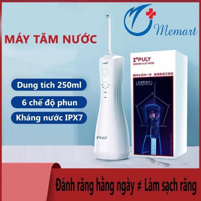 Máy tăm nước Xiaomi Enpuly ML8/Enpuly ML8 Bản quốc tế(có 4 đầu)/ENPULY M6 Plus Không dây cầm tay – sạch sâu, chống nước IPX7 250ml pin 30 ngày,Kháng khuẩn 99%