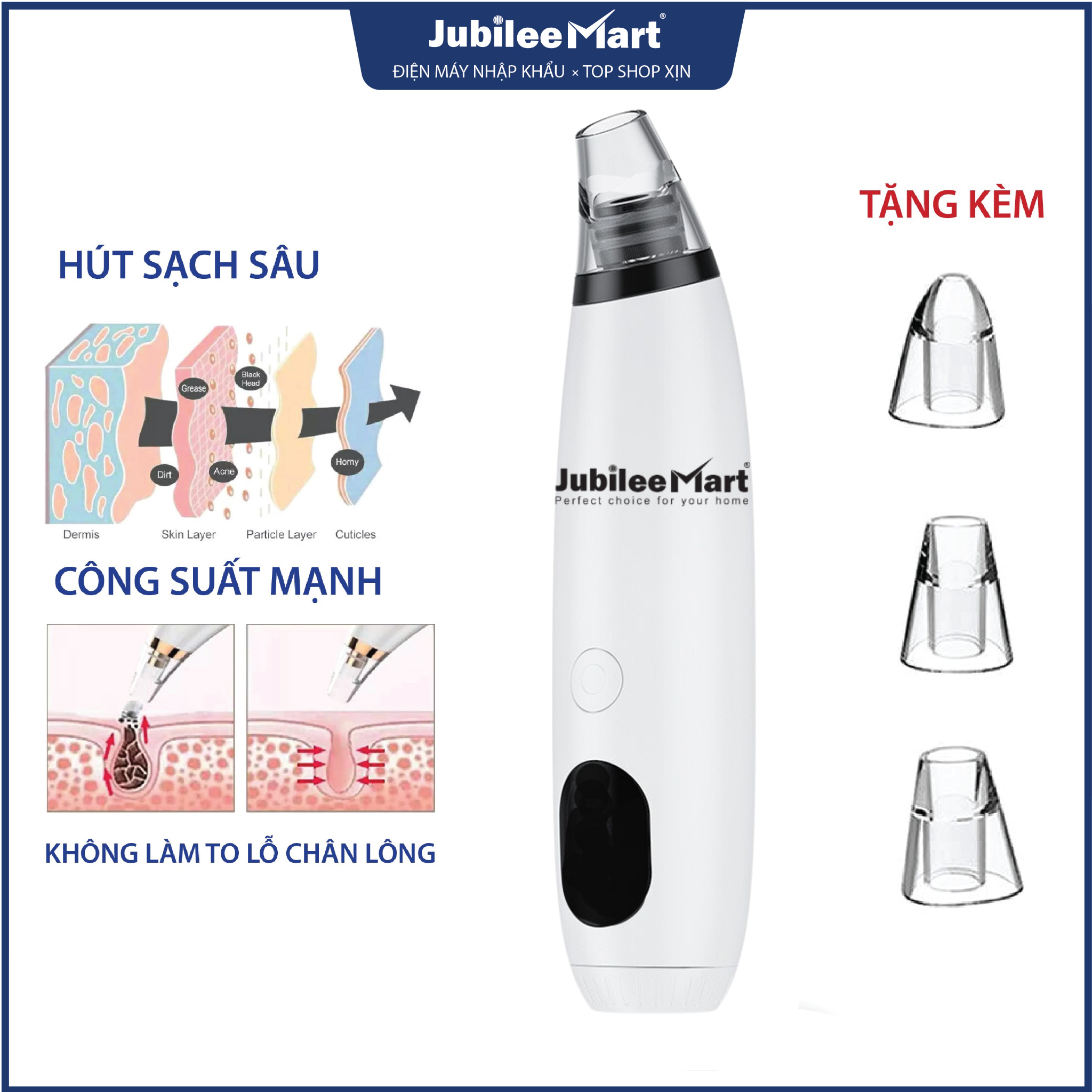 Máy Hút Mụn 3 Trong 1 Hút Chân Không Bộ Dụng Cụ Nặn Mụn Đầu Đen Mụn Trứng Cá Chạy Điện Máy Chiết Xuất Comedone, Có Thể Sạc Qua USB