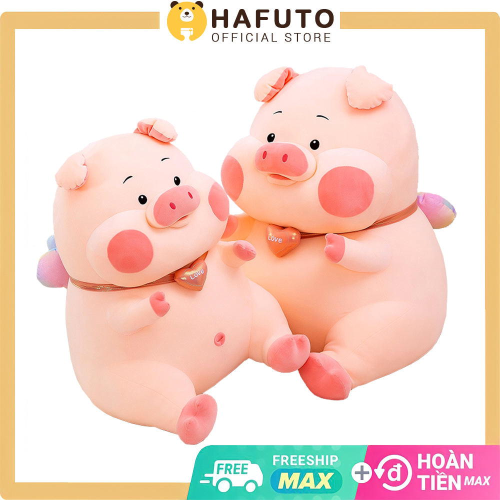 Gấu bông heo tim má ú cute khổng lồ, hàng cao cấp, quà tặng cho mọi lứa tuổi