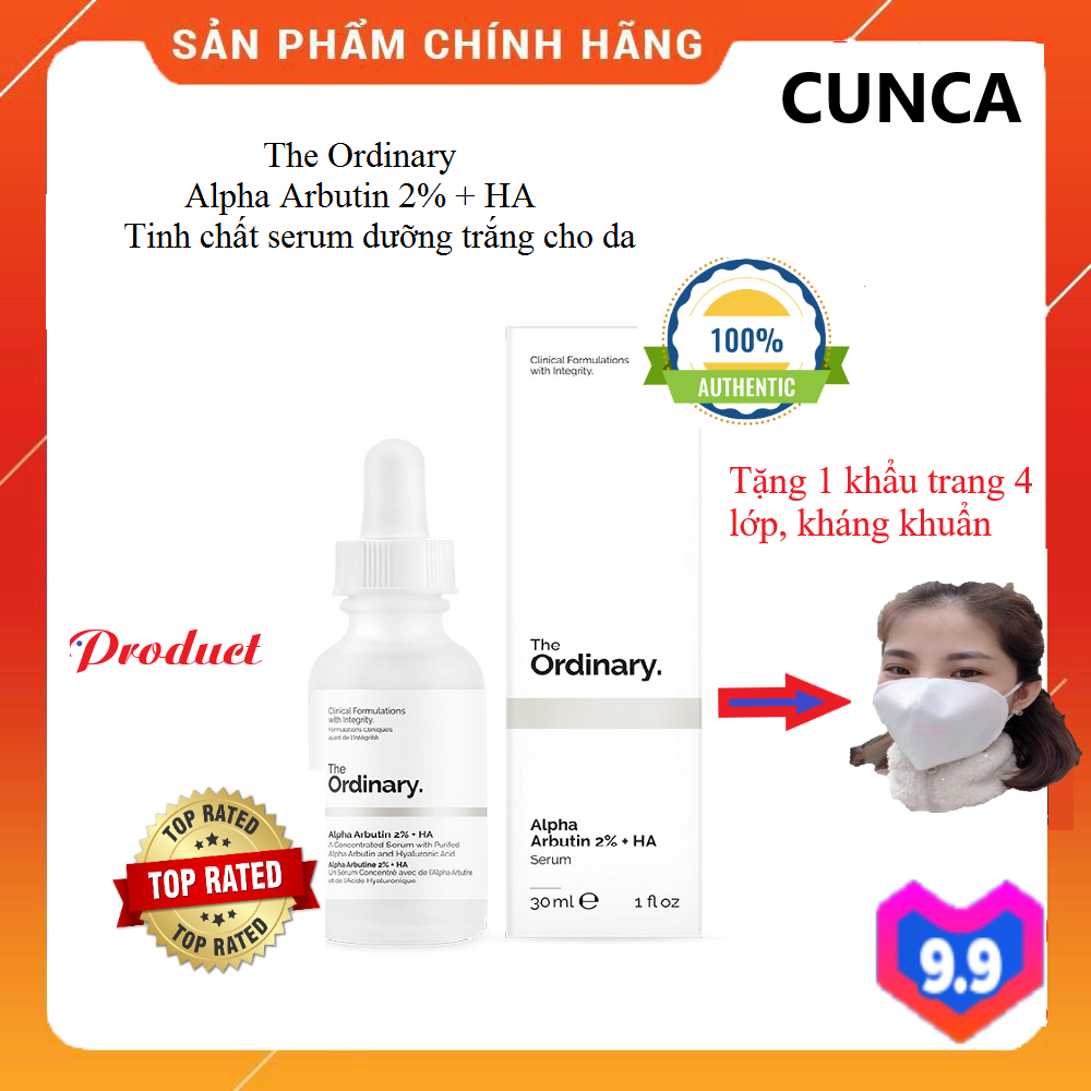 Serum odinary dưỡng trắng da ALPHA ARBUTIN 2% + HA 30ml