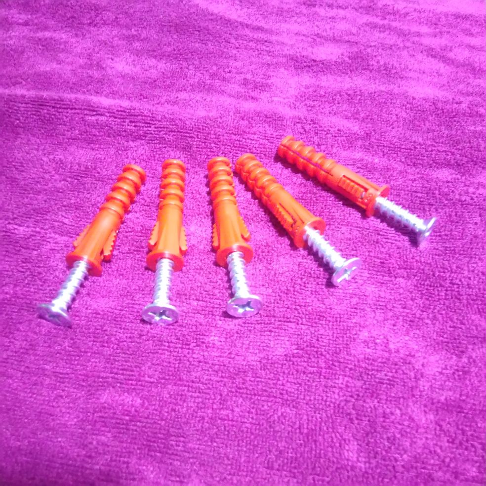 combo 1 mũi khoan beton loại tốt 8mm chuôi thẳng hiệu thắng lợi + 40 tắc kê nhựa kiểu Pháp 8mm + 40 vít 6mm x 40mm