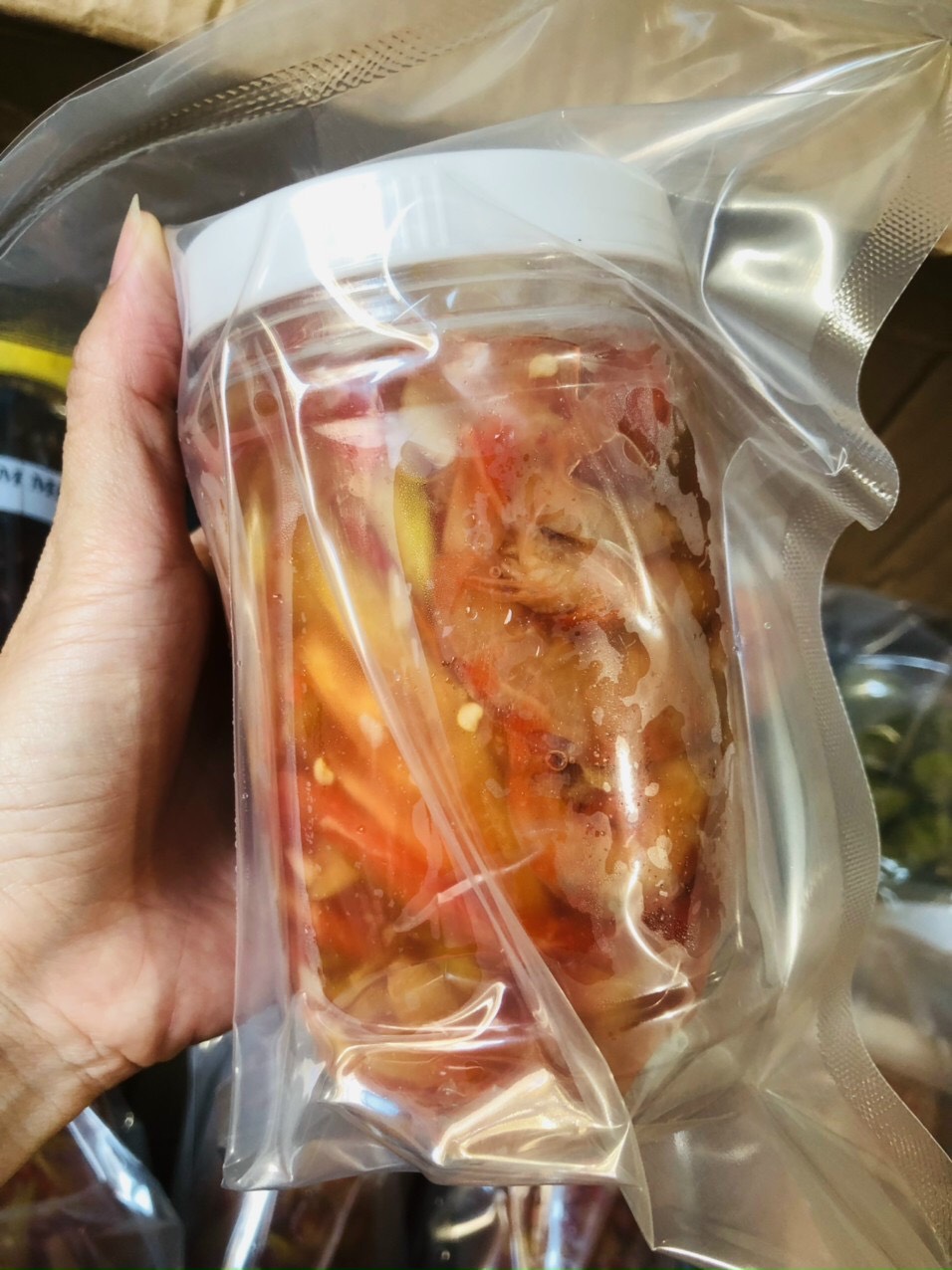 500gr mắm tôm trộn đu đủ giòn giòn thấm vị