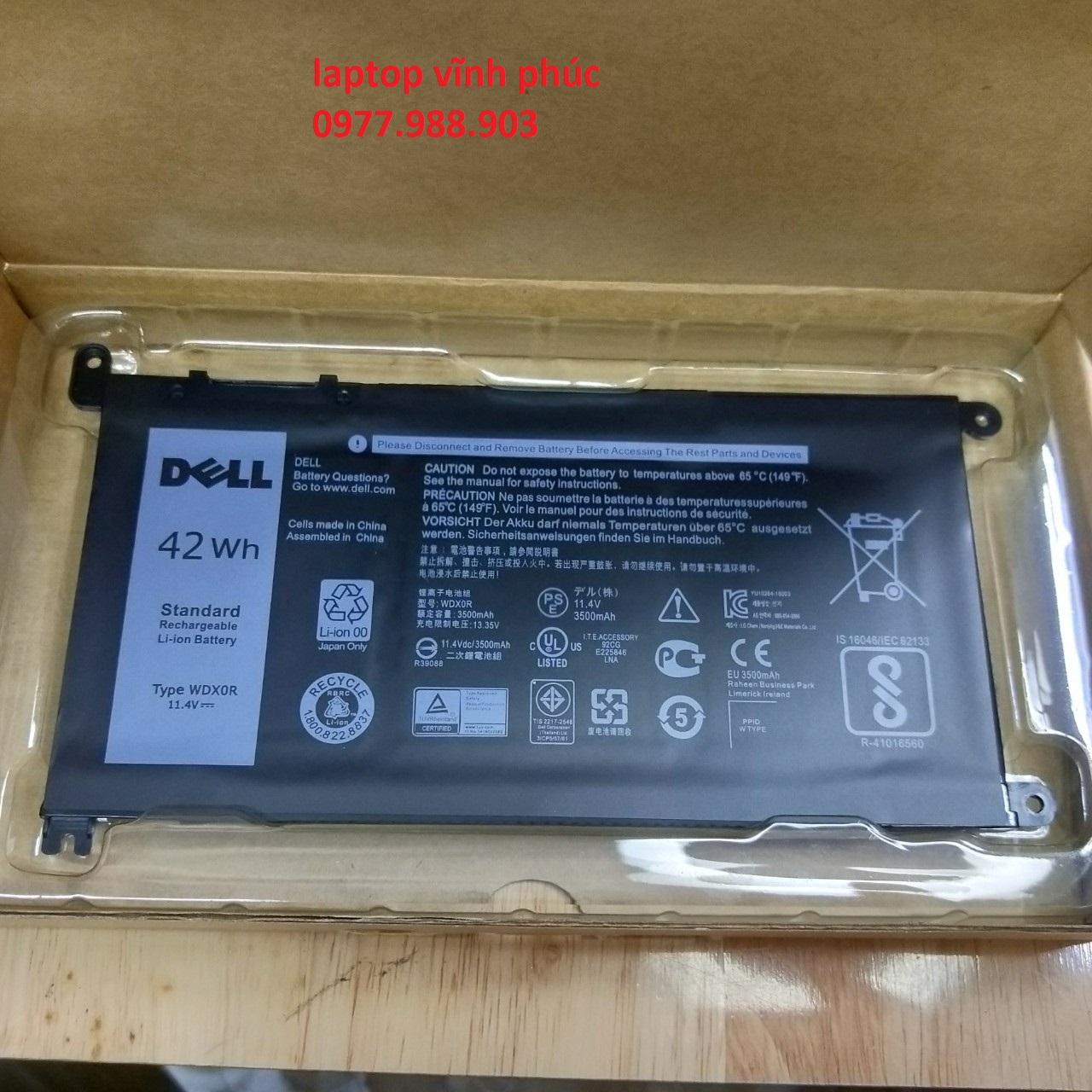 Pin dell 5568 5567 7579 5368 7378 7368 5765 7569 7460 vostro 5468 5568 5471 wdxor p62f zin 42w