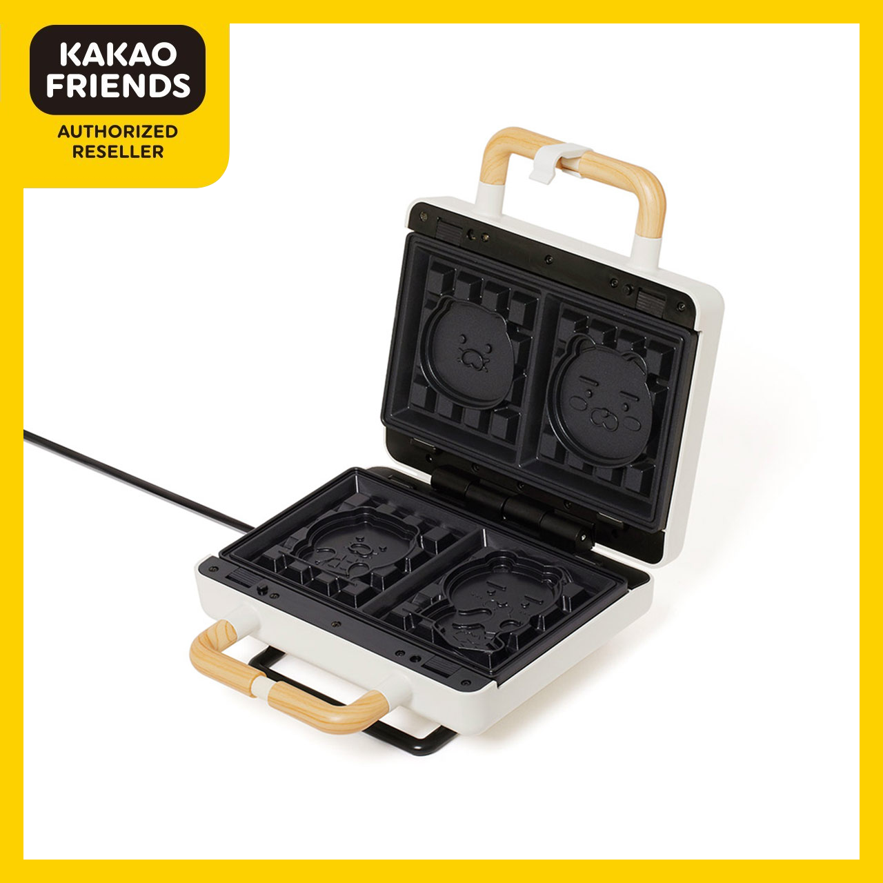 Máy Làm Bánh Waffle 2 Ngăn - Kakao Friends -  Máy làm bánh đơn giản dễ dùng 921899