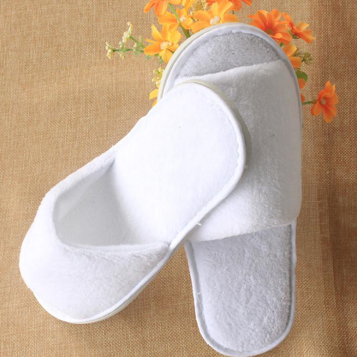 Dép lê đi trong nhà chất liệu vải bông tổ ong cực kỳ mềm mại thích hợp cho mùa đông