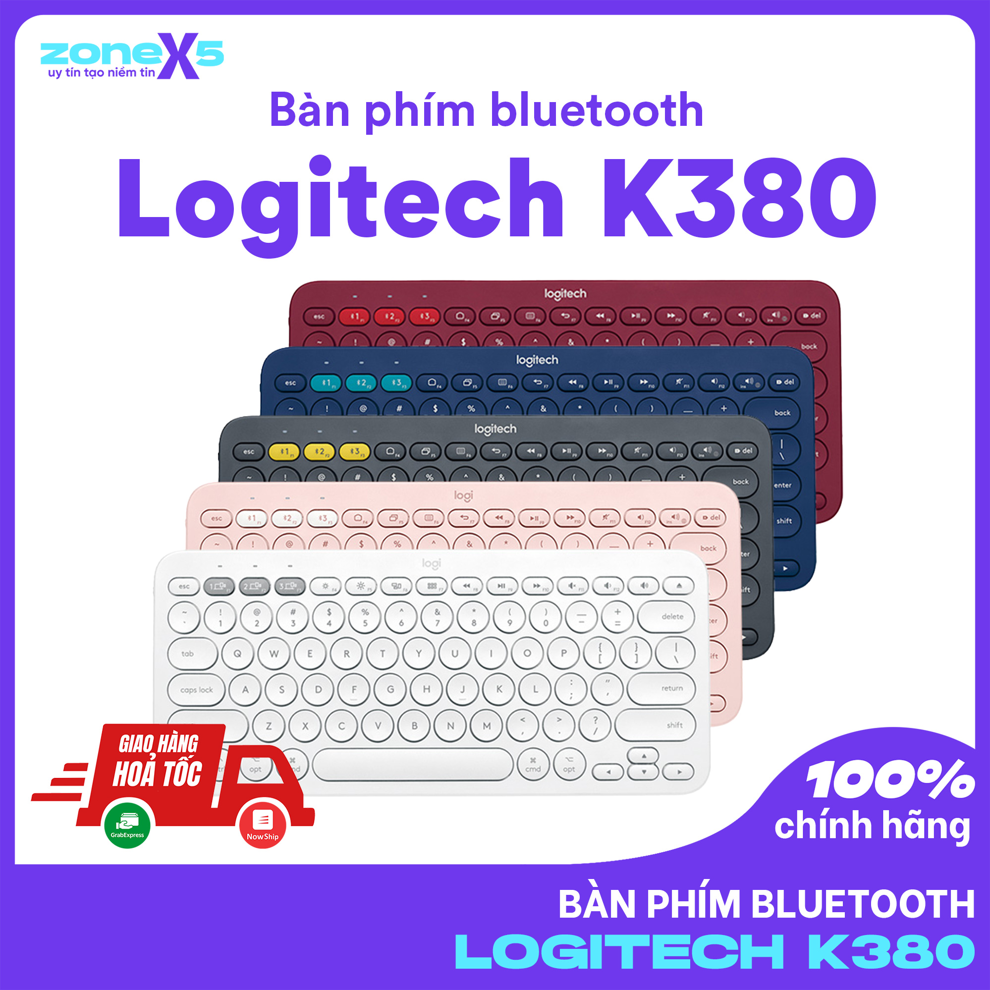 Bàn Phím Bluetooth Logitech K380 - Hàng Chính Hãng