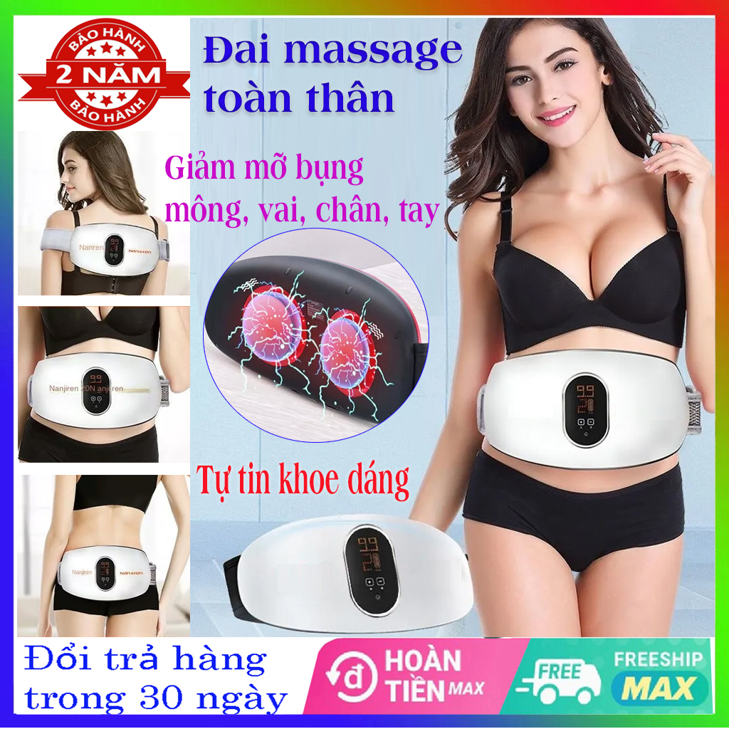 Máy massage bụng giảm mỡ bụng hiệu quả -đai mát xa giảm mỡ bụng loại tốt- Máy xung điện - Đai rung mat xa thon gọn - Đai quấn nóng - Máy giảm mỡ tăng cơ bụng - Máy tan mỡ bụng cầm tay giúp săn chắc cơ thế