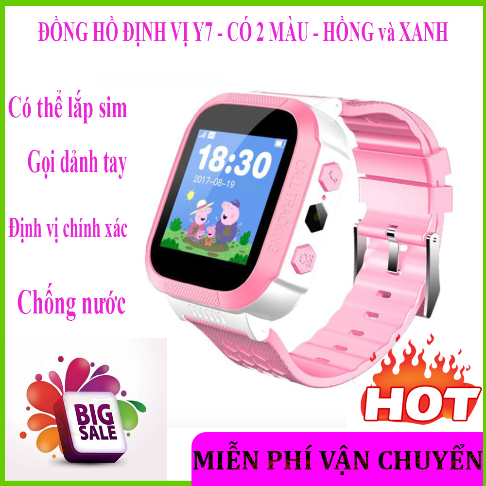 Đồng Hồ Thông Minh Smartwatch - Đồng Hồ Thông Minh Thiết Bị Đeo Tay Y7 - Tuổi Thọ Pin 400 mAh Cao Lắp dc sim Nghe Gọi 2 Chiều . BH 1&1