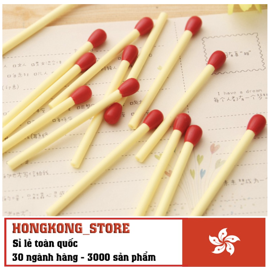 [COMBO 2 Chiếc] Bút Bi Viết Hình Que Diêm Độc Đáo - Bút Bi Văn Phòng Mực Xanh