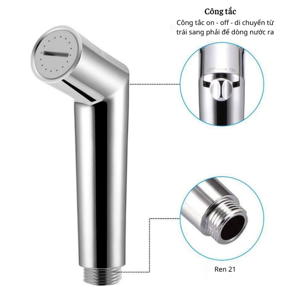 Đầu Vòi Xịt Bồn Cầu Vệ Sinh Toilet Cầm Tay Thông Minh Cao Cấp